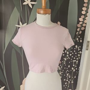 Divided Light Pink Crop Top